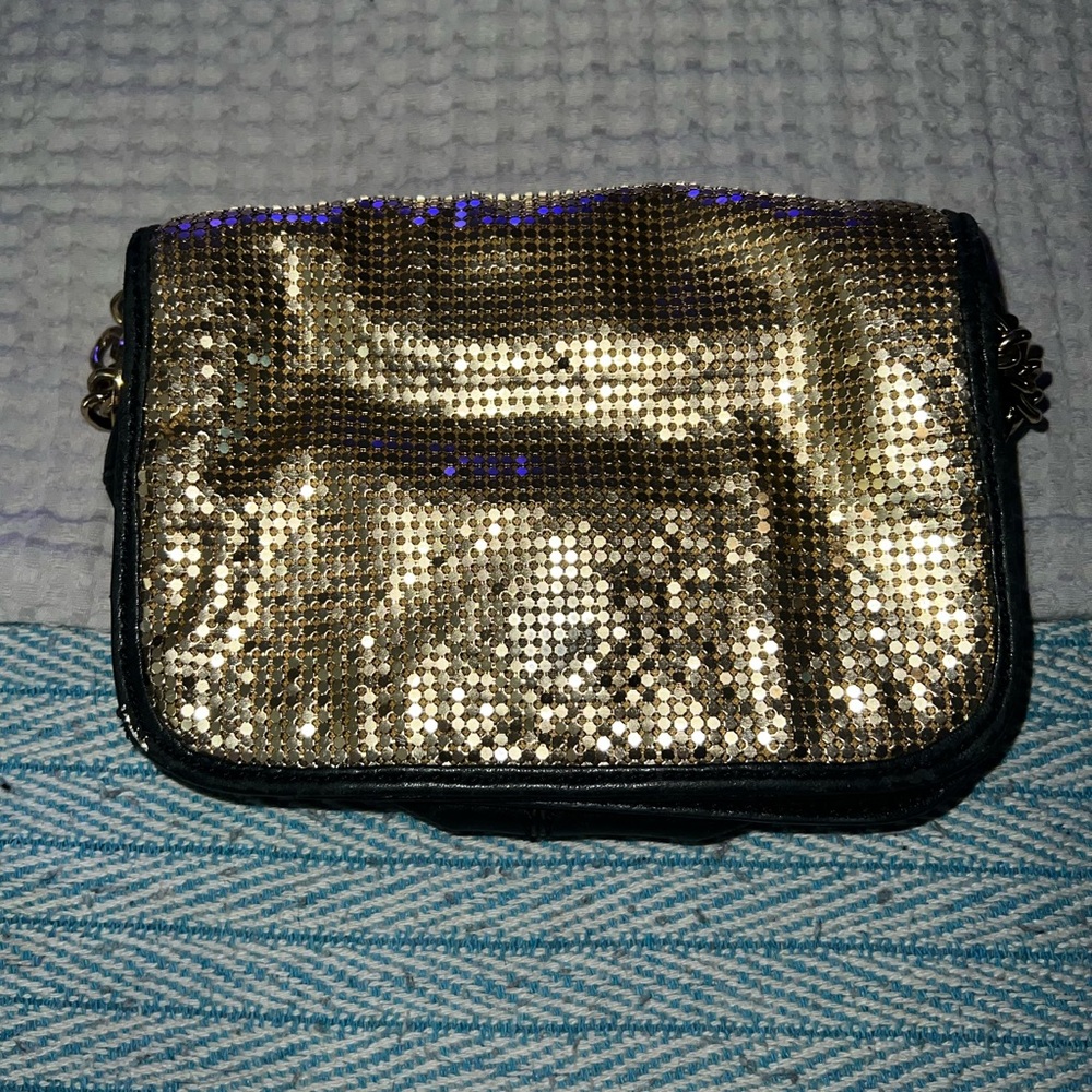 Badgley Mischka Gold Sequin Crossbody Bag